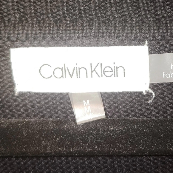 Calvin Klein Medium Black Knit Sweater Cowl Neck Heavy Warm - Picture 6 of 6
